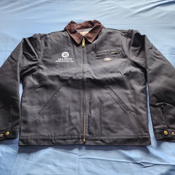 DICKIES MEN'S DETROIT BLANKET LAINED DUCK CANVAS WORKWEAR JACKET BLACKET SIZE LG